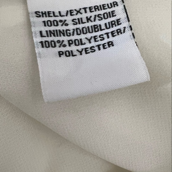 Diane von Furstenberg ivory silk bohemian blouse with smocked stitching Size 8 - Picture 8 of 9